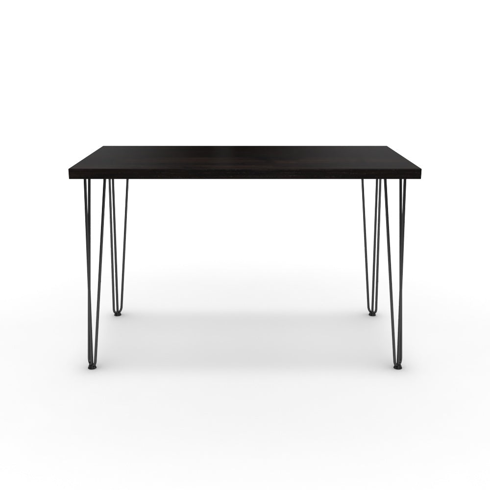 Íróasztal - Linga fekete lábbal - Füstölt dió, méret: 120x60