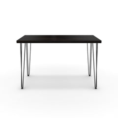 Íróasztal - Linga fekete lábbal - Füstölt dió, méret: 120x60