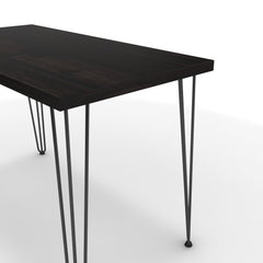 Íróasztal - Linga fekete lábbal - Füstölt dió, méret: 120x60