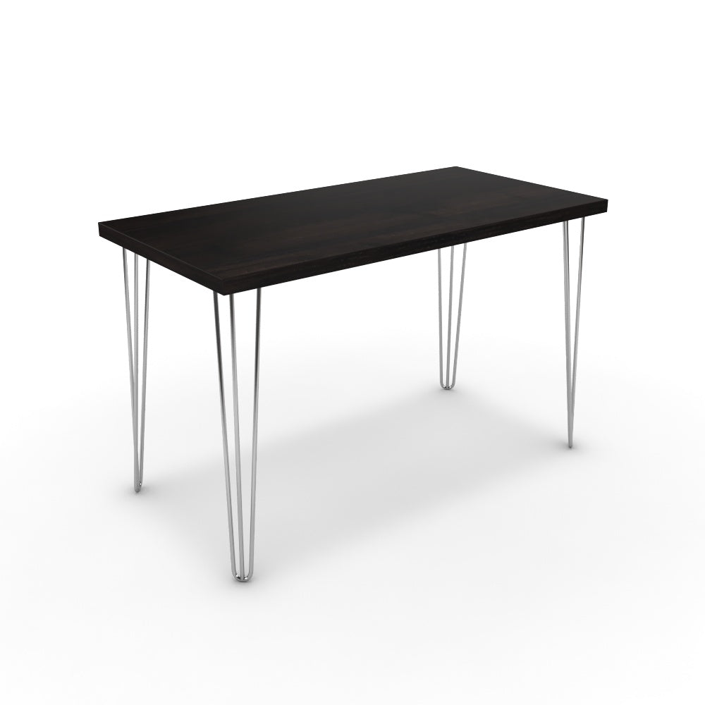 Íróasztal - Linga króm lábbal - Füstölt dió, méret: 120x60