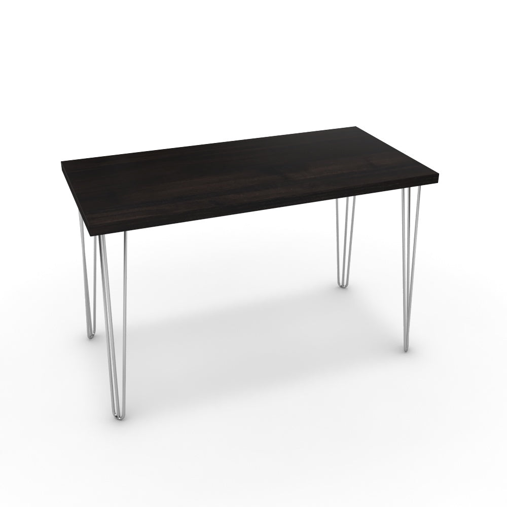 Íróasztal - Linga króm lábbal - Füstölt dió, méret: 120x60