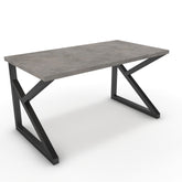 Íróasztal - Vritti fekete lábbal - Vil.szürke Chicago beton, méret: 140x75