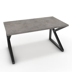 Íróasztal - Vritti fekete lábbal - Vil.szürke Chicago beton, méret: 140x75