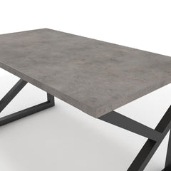 Íróasztal - Vritti fekete lábbal - Vil.szürke Chicago beton, méret: 140x75