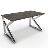 Íróasztal - Vritti króm lábbal - Antracit metal rock, méret: 140x75