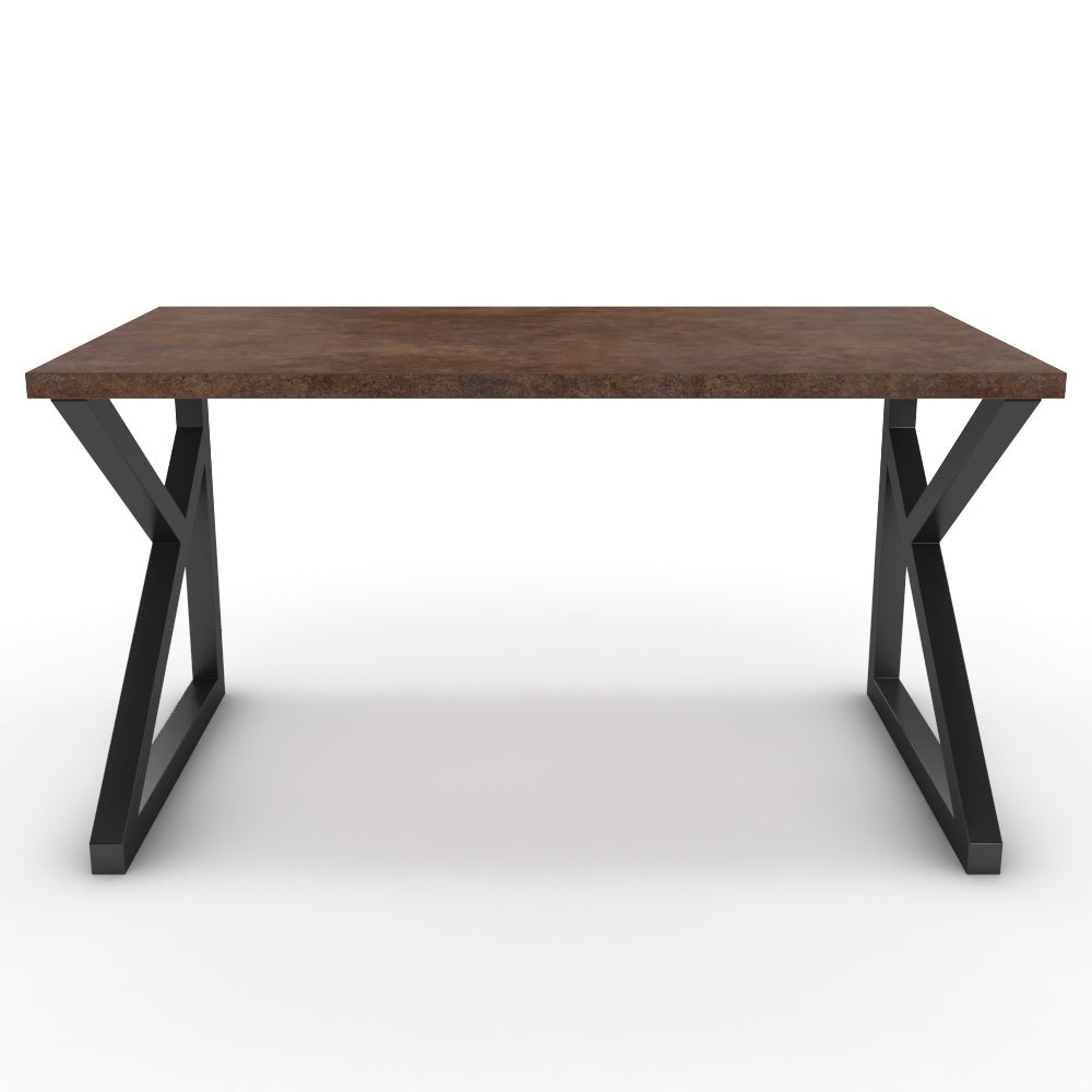 Íróasztal - Vritti fekete lábbal - Ferro bronz, méret: 140x75