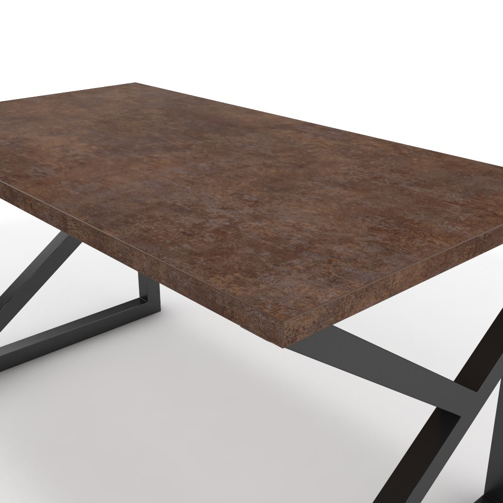 Íróasztal - Vritti fekete lábbal - Ferro bronz, méret: 140x75