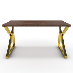 Íróasztal - Vritti arany lábbal - Ferro bronz, méret: 140x75