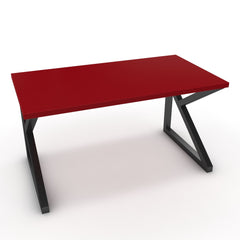 Íróasztal - Vritti fekete lábbal - Chilli piros, méret: 140x75