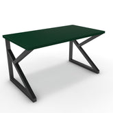 Íróasztal - Vritti fekete lábbal - Forest zöld, méret: 140x75