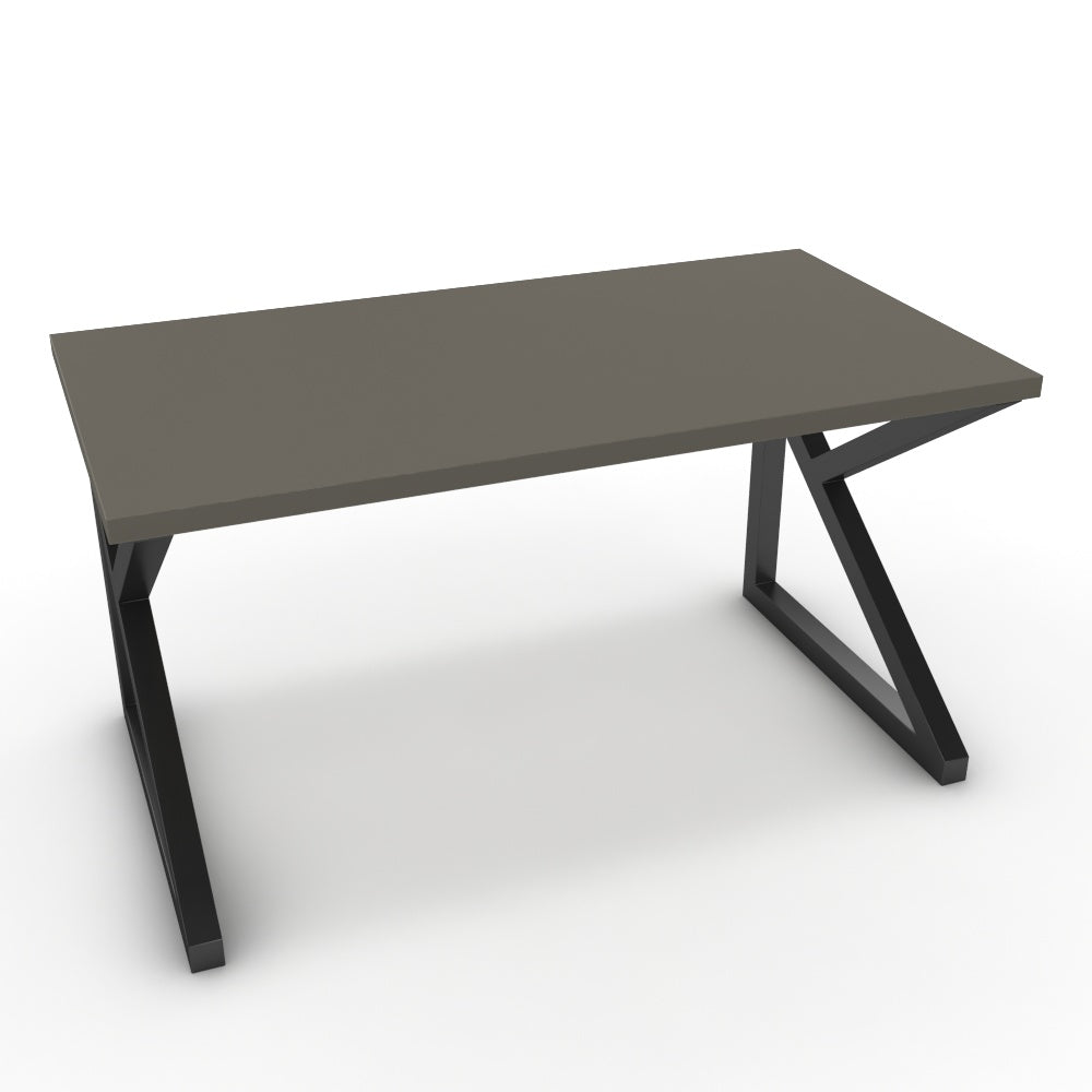Íróasztal - Vritti fekete lábbal - Fosszil szürke, méret: 140x75
