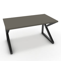 Íróasztal - Vritti fekete lábbal - Fosszil szürke, méret: 140x75