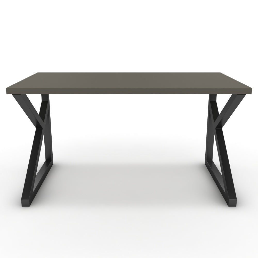 Íróasztal - Vritti fekete lábbal - Fosszil szürke, méret: 140x75