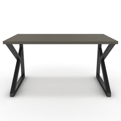 Íróasztal - Vritti fekete lábbal - Fosszil szürke, méret: 140x75