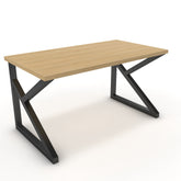 Íróasztal - Vritti fekete lábbal - Vicenza tölgy, méret: 140x75