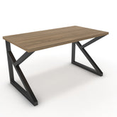 Íróasztal - Vritti fekete lábbal - Világos rauna szil, méret: 140x75