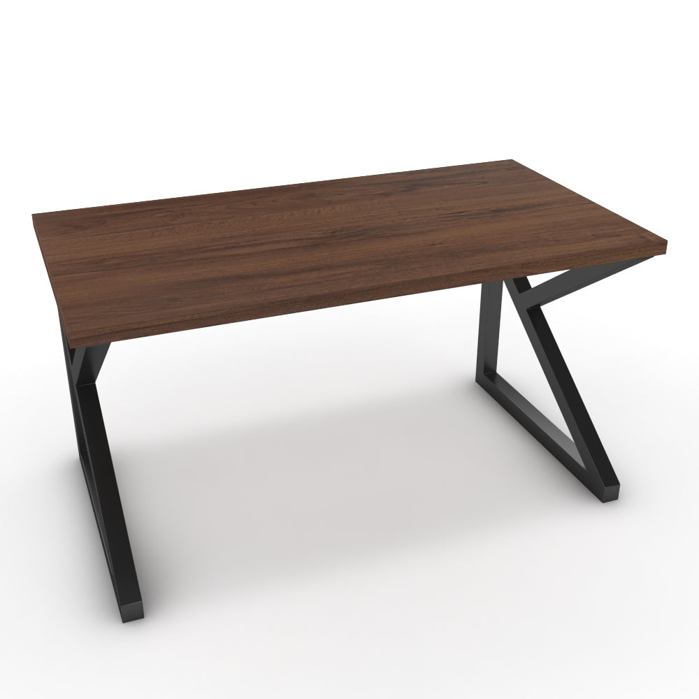 Íróasztal - Vritti fekete lábbal - Mogyoró, méret: 140x75