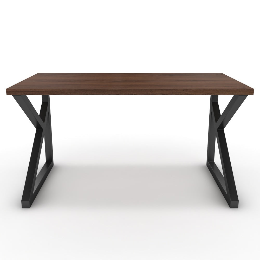 Íróasztal - Vritti fekete lábbal - Mogyoró, méret: 140x75