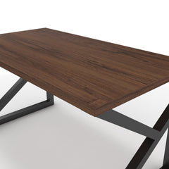 Íróasztal - Vritti fekete lábbal - Mogyoró, méret: 140x75