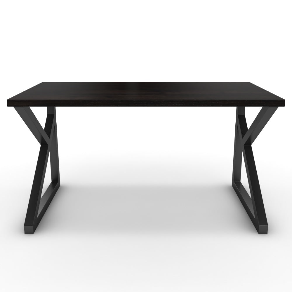 Íróasztal - Vritti fekete lábbal - Füstölt dió, méret: 140x75