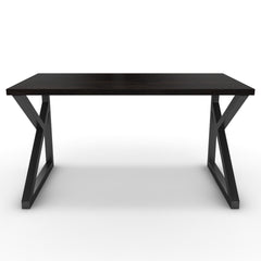 Íróasztal - Vritti fekete lábbal - Füstölt dió, méret: 140x75