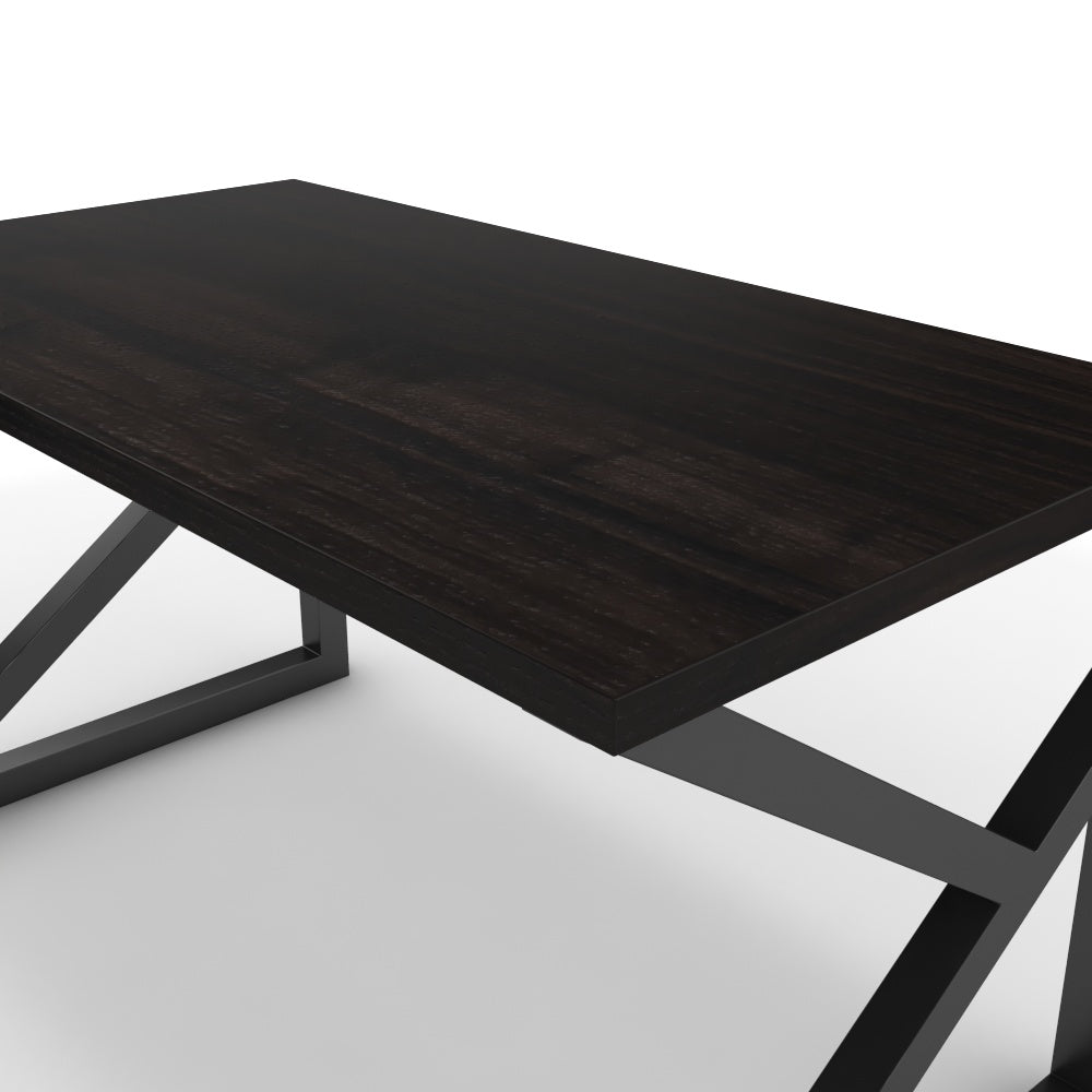 Íróasztal - Vritti fekete lábbal - Füstölt dió, méret: 140x75