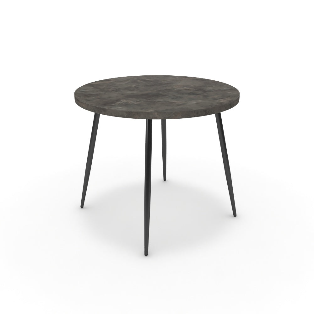 Étkezőasztal, kerek - Manu fekete lábbal - Antracit metal rock, méret: 90x90